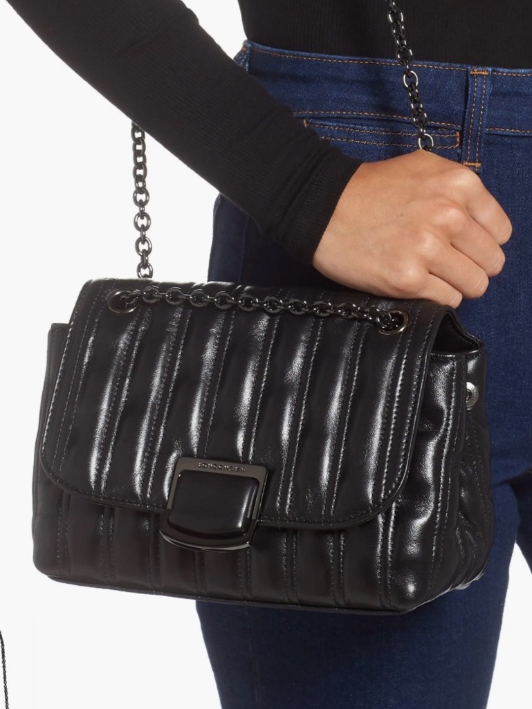 Longchamp Brioche Shoulder Bag Quilted Lambskin Leather With Adjustable Chain